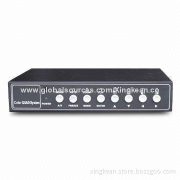 8-channel Quad Screen Splitter with Audio, PIP Position Adjustable and NTSC/PAL Video Format